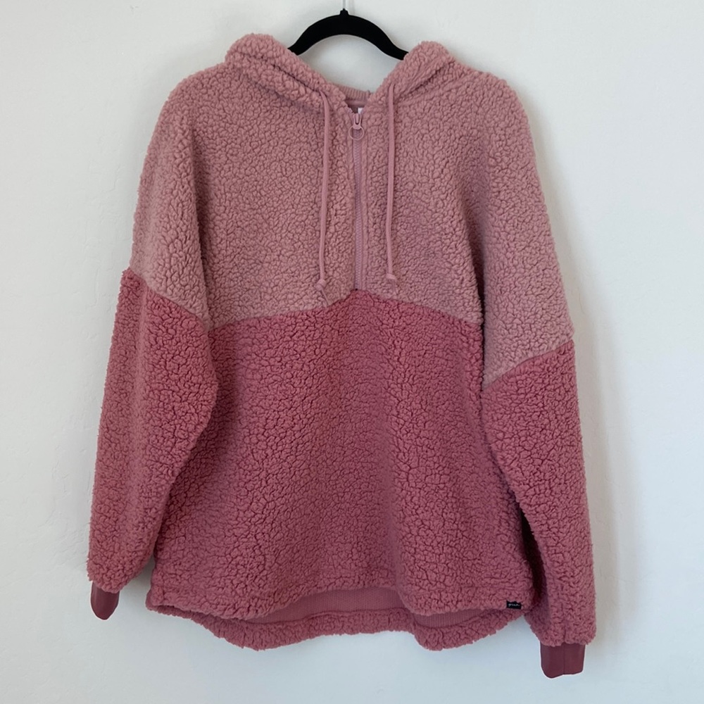 Ladies oversized Sherpa hoodie